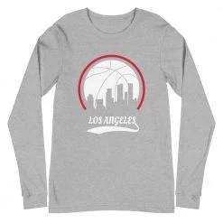 Fan Gear Nation Unisex Los Angeles Clippers Basketball Premium Long Sleeve Tee Shirt