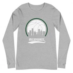 Fan Gear Nation Unisex Milwaukee Bucks Basketball Premium Long Sleeve Tee Shirt