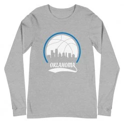 Fan Gear Nation Unisex Oklahoma City Thunder Basketball Premium Long Sleeve Tee Shirt