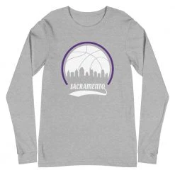 Fan Gear Nation Unisex Sacramento Kings Basketball Premium Long Sleeve Tee Shirt