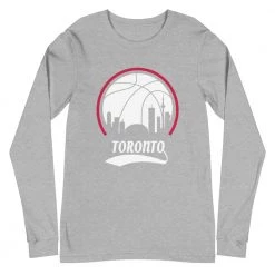 Fan Gear Nation Unisex Toronto Raptors Basketball Premium Long Sleeve Tee Shirt