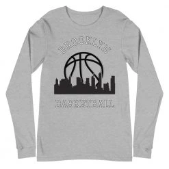 Fan Gear Nation Brooklyn Nets Basketball Premium Long Sleeve Tee Shirt Unisex Cotton