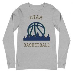 Fan Gear Nation Utah Jazz Basketball Premium Long Sleeve Tee Shirt Unisex Cotton