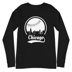 Fan Gear Nation Unisex Chicago White Sox Baseball Long Sleeve Tee Shirt