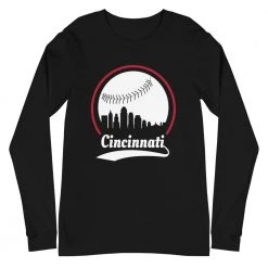 Fan Gear Nation Unisex Cincinnati Reds Baseball Long Sleeve Tee Shirt