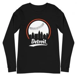Fan Gear Nation Unisex Detroit Tigers Baseball Long Sleeve Tee Shirt