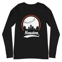 Fan Gear Nation Unisex Houston Astros Baseball Long Sleeve Tee Shirt