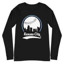 Fan Gear Nation Unisex Kansas City Royals Baseball Long Sleeve Tee Shirt