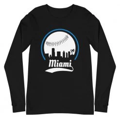 Fan Gear Nation Unisex Miami Marlins Baseball Long Sleeve Tee Shirt 9 Fan Gear Nation Unisex Miami Marlins Baseball Long Sleeve Tee Shirt