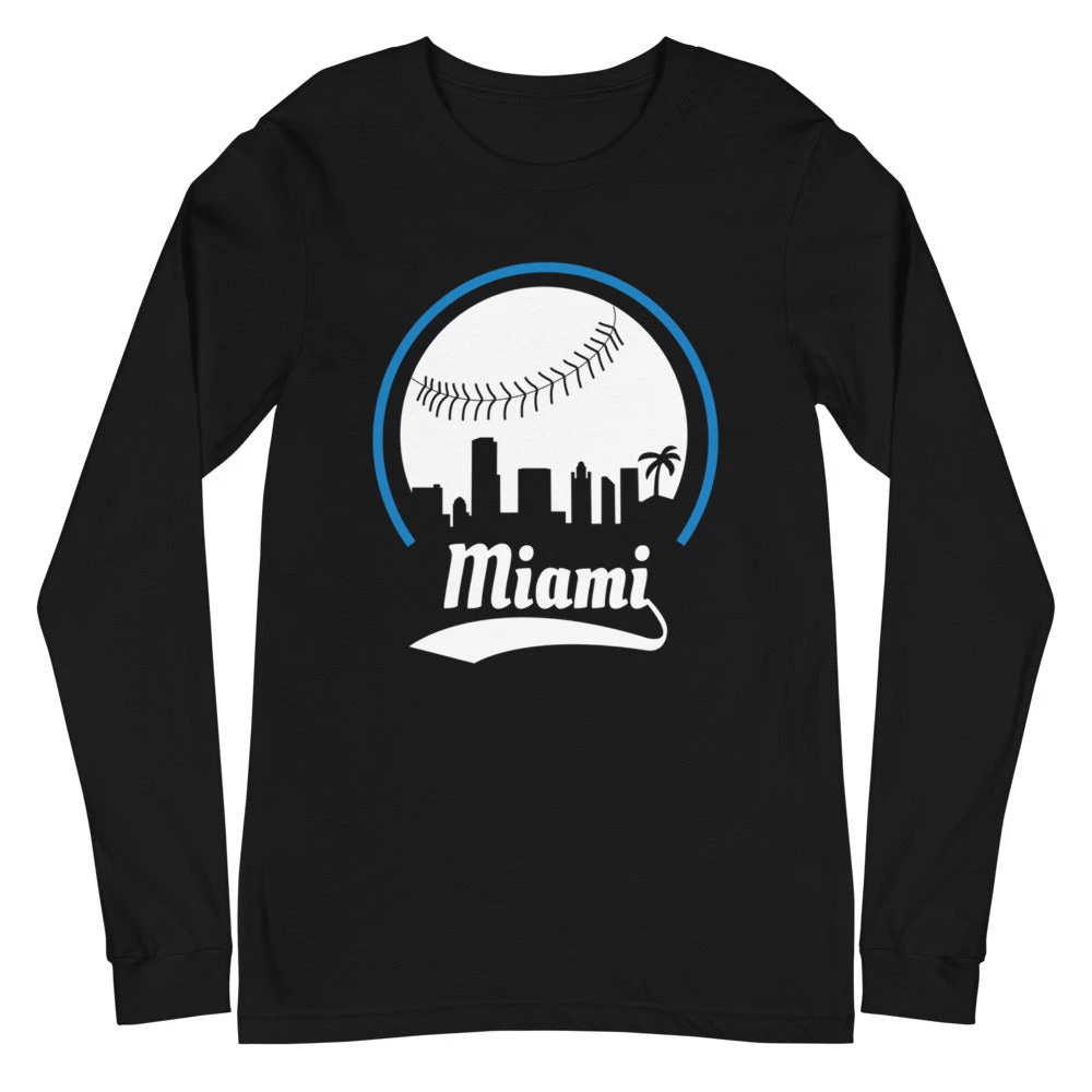 Fan Gear Nation Unisex Miami Marlins Baseball Long Sleeve Tee Shirt 6 Fan Gear Nation Unisex Miami Marlins Baseball Long Sleeve Tee Shirt