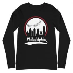 Fan Gear Nation Unisex Philadelphia Phillies Baseball Long Sleeve Tee Shirt