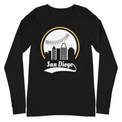 Fan Gear Nation Unisex San Diego Padres Baseball Long Sleeve Tee Shirt