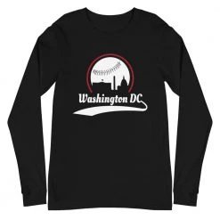 Fan Gear Nation Unisex Washington Nationals Baseball Long Sleeve Tee Shirt