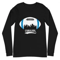 Fan Gear Nation Unisex Carolina Panthers Football Premium Long Sleeve Tee Shirt