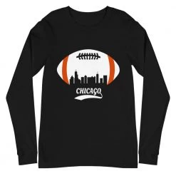 Fan Gear Nation Unisex Chicago Bears Football Premium Long Sleeve Tee Shirt