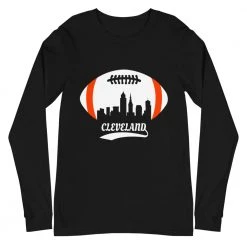 Fan Gear Nation Unisex Cleveland Browns Football Premium Long Sleeve Tee Shirt