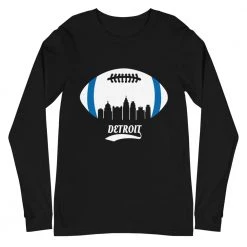 Fan Gear Nation Unisex Detroit Lions Football Premium Long Sleeve Tee Shirt
