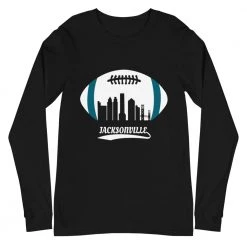 Fan Gear Nation Unisex Jacksonville Jaguars Football Premium Long Sleeve Tee Shirt