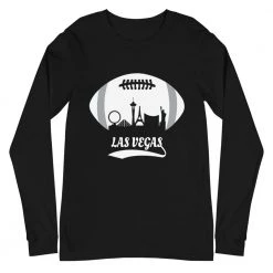 Fan Gear Nation Unisex Las Vegas Raiders Football Premium Long Sleeve Tee Shirt