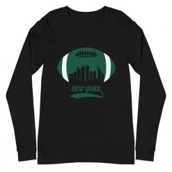 Fan Gear Nation Unisex New York Jets Football Premium Long Sleeve Tee Shirt