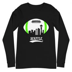 Fan Gear Nation Unisex Seattle Seahawks Football Premium Long Sleeve Tee Shirt