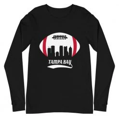 Fan Gear Nation Unisex Tampa Bay Buccaneers Football Premium Long Sleeve Tee Shirt