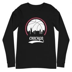 Fan Gear Nation Unisex Chicago Bulls Basketball Premium Long Sleeve Tee Shirt