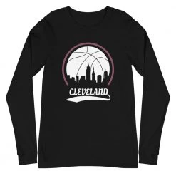 Fan Gear Nation Unisex Cleveland Cavaliers Basketball Premium Long Sleeve Tee Shirt