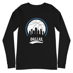 Fan Gear Nation Unisex Dallas Mavericks Basketball Premium Long Sleeve Tee Shirt
