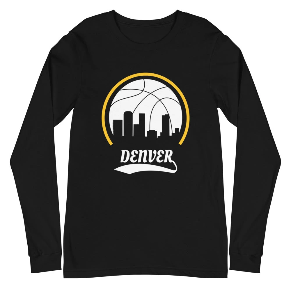 Fan Gear Nation Unisex Denver Nuggets Basketball Premium Long Sleeve Tee Shirt 4 Fan Gear Nation Unisex Denver Nuggets Basketball Premium Long Sleeve Tee Shirt