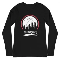 Fan Gear Nation Unisex Los Angeles Clippers Basketball Premium Long Sleeve Tee Shirt