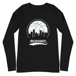 Fan Gear Nation Unisex Milwaukee Bucks Basketball Premium Long Sleeve Tee Shirt
