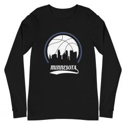 Fan Gear Nation Unisex Minnesota Timberwolves Basketball Premium Long Sleeve Tee Shirt