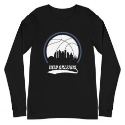 Fan Gear Nation Unisex New Orleans Pelicans Basketball Premium Long Sleeve Tee Shirt