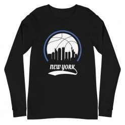 Fan Gear Nation Unisex New York Knicks Basketball Premium Long Sleeve Tee Shirt