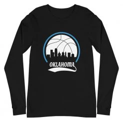 Fan Gear Nation Unisex Oklahoma City Thunder Basketball Premium Long Sleeve Tee Shirt