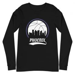 Fan Gear Nation Unisex Phoenix Suns Basketball Premium Long Sleeve Tee Shirt