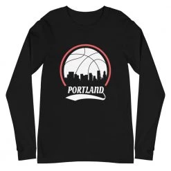 Fan Gear Nation Unisex Portland Trailblazers Basketball Premium Long Sleeve Tee Shirt