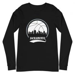 Fan Gear Nation Unisex Sacramento Kings Basketball Premium Long Sleeve Tee Shirt