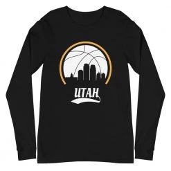Fan Gear Nation Unisex Utah Jazz Basketball Premium Long Sleeve Tee Shirt