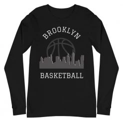 Fan Gear Nation Brooklyn Nets Basketball Premium Long Sleeve Tee Shirt Unisex Cotton