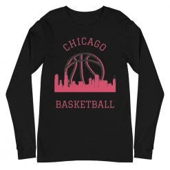 Fan Gear Nation Chicago Bulls Basketball Premium Long Sleeve Tee Shirt Unisex Cotton