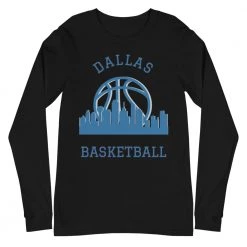 Fan Gear Nation Dallas Mavericks Basketball Premium Long Sleeve Tee Shirt Unisex Cotton