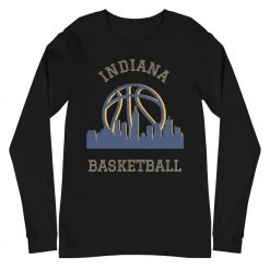 Fan Gear Nation Indiana Pacers Basketball Premium Long Sleeve Tee Shirt Unisex Cotton