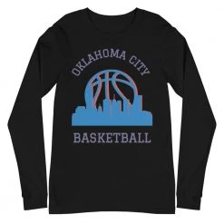 Fan Gear Nation Oklahoma City Thunder Basketball Premium Long Sleeve Tee Shirt Unisex Cotton