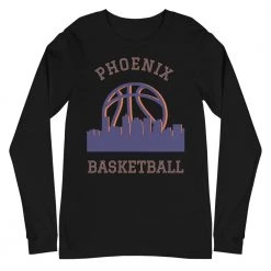 Fan Gear Nation Phoenix Suns Basketball Premium Long Sleeve Tee Shirt Unisex Cotton