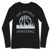 Fan Gear Nation San Antonio Spurs Basketball Premium Long Sleeve Tee Shirt Unisex Cotton