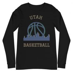 Fan Gear Nation Utah Jazz Basketball Premium Long Sleeve Tee Shirt Unisex Cotton