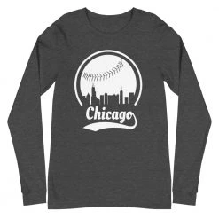 Fan Gear Nation Unisex Chicago White Sox Baseball Long Sleeve Tee Shirt