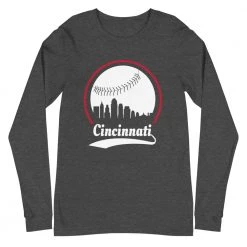 Fan Gear Nation Unisex Cincinnati Reds Baseball Long Sleeve Tee Shirt